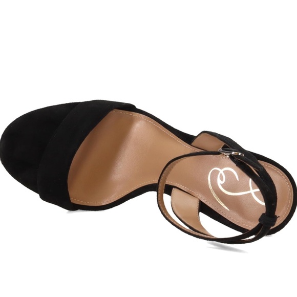 Sam Edelman women’s Jade heeled sandal black suede - Picture 6 of 7